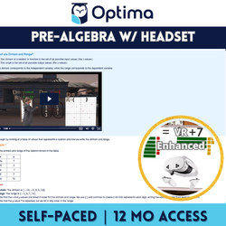 OptimaED Self-Paced 8th Grade Pre-Algebra + VR Headset Bundle