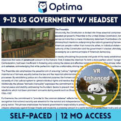 OptimaED Self-Paced Grades 9-12 U.S. Government + VR Headset Bundle