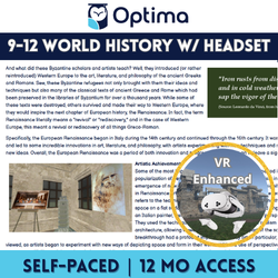 OptimaED Self-Paced Grades 9-12 World History + VR Headset Bundle