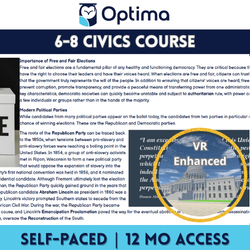 OptimaED Self-Paced Grades 6-8 Civics